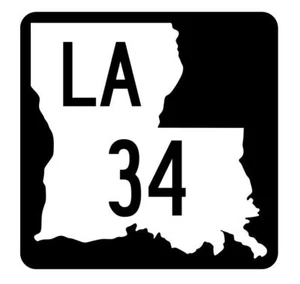 Louisiana State Highway 34 Sticker Decal R5760 Highway Route Sign - Picture 1 of 1