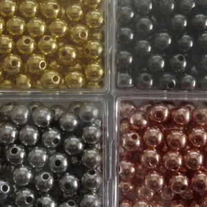 Metallic Decorative Beads with Hole Scattered Anthracite Gold Silver 10,14, Or - Bild 1 von 10