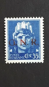 REGNO R.S.I GNR IMPERIALE 1944 CENT 35 TIRATURA BRESCIA MNH - Bild 1 von 2