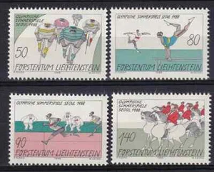 Liechtenstein 1988 Yvert 888/91 Juegos Olímpicos Deportivos Seúl 88 MNH VF - Imagen 1 de 1