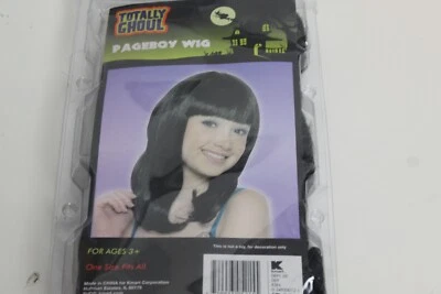 Totally Ghoul Black Pageboy Wig For Ages 3+ OSFM KMart NEW - Image 1 of 3