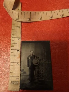 Antique Tin Type Portrait Photo Young Boy (A) - Picture 1 of 3
