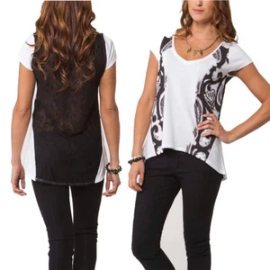 Metal Mulisha Ladies Baroque Top Size S White - Picture 1 of 4