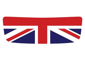 Turbo Hood Scoop Graphic - Union Jack Red White Blue for Mini Cooper S R56 - Picture 1 of 1