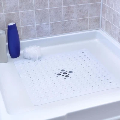 Большой квадратный нескользящий коврик для душа со сливными отверстиями квадратный коврик для душа белья сделано в США - Изображение 1 из 4
