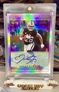 2022 Panini Donruss 1992 Retro JOSH JACOBS Auto /25 Las Vegas Raiders 🏈‼️‼️ - Picture 1 of 3