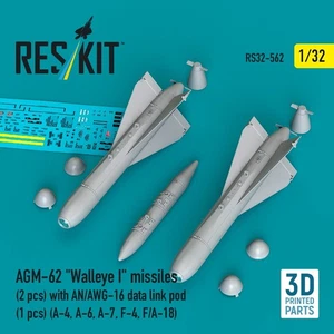 Misiles Walleye I 1/32 AGM-62 con cápsula AN/AWG-16 para A-4, A-6, A-7, F-4, F/A-18 - Imagen 1 de 3