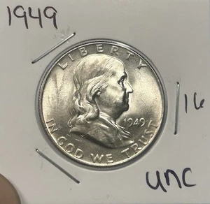 1949 Franklin Half Dollar Coin - Picture 1 of 2