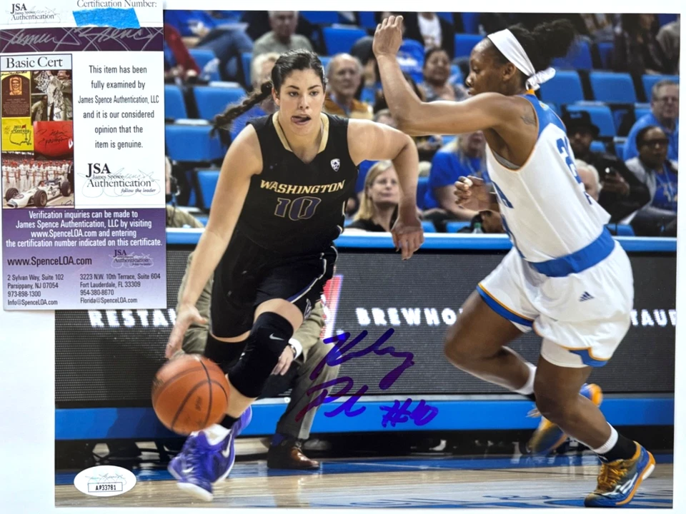 KELSEY PLUM SIGNED 8X10 PHOTO WASHINGTON HUSKIES LAS VEGAS ACES BASKETBALL JSA a - Image 1 of 1