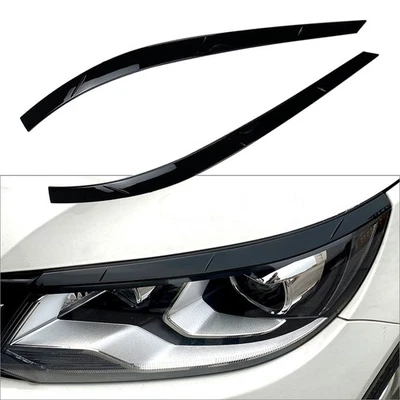 Fit For 2011-16 2015 2014 2013 VW Tiguan 2x Front Headlight Eyelid Trim Cover - Image 1 of 4