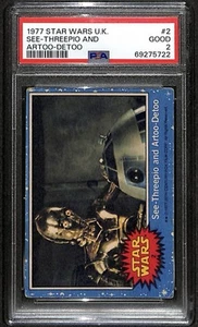 1977 Star Wards U.K. See-Threepio Artoo-Detoo #2 PSA 2 Good - Picture 1 of 2