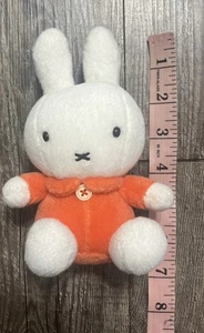 Peluche Miffy Coniglio Coniglietto Sekiguchi 6" Bambola Giocattolo Giappone Bruna Arancione e Bianco - Foto 1 di 3