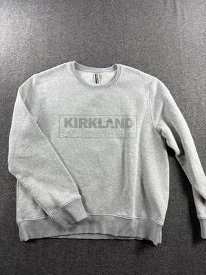 Suéter Kirkland Signature Para Hombres L Gris Cuello Redondo Bordado Logo Informal Costco Foto 1 de 4