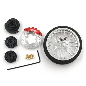 Yeah Racing Alu. Volante Transmisor Plateado Tipo B Futaba KO Sanwa Flysky - Imagen 1 de 3