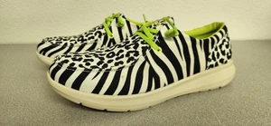 Ariat Damen-Slipper Größe 10 Hilo Mokassins schwarz weiß Tier Zebra gestreift - Bild 1 von 22