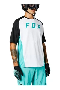 T-SHIRT UOMO BICI DOWNHILL MOUNTAIN BIKE FOX DEFEND SS JERSEY TEAL - Imagen 1 de 3