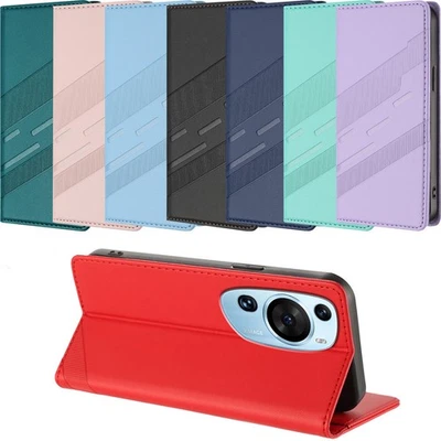 Embossed PU Leather Wallet Case Phone Cover for Huawei P60 P50 P40 P30 Mate 60 - Image 1 of 4