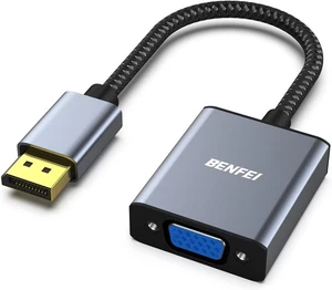 BENFEI DisplayPort to VGA Adapter, Input Output Grey  - Afbeelding 1 van 7
