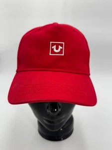 Gorra ajustable True Religion roja con logotipo a presión ropa de calle estilo camionero - Imagen 1 de 7