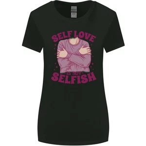 Selbst Love Ist Nicht Selfish Damen Breiter Schnitt T-Shirt - Bild 1 von 19