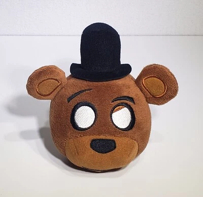 Funko FNAF Freddy Bear Head Black Hat Five Nights At Freddys Plush Toy 5" EUC - Image 1 of 4