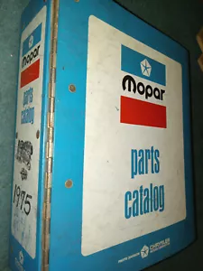 1975 DODGE PLYMOUTH CHRYSLER IMPERIAL PARTS CATALOG / ORIGINAL MOPAR BOOK - Foto 1 di 12