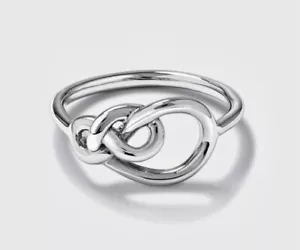 Michael Hill Sterling Silver 925 Rhodium Plated Knots Ring Size O Brand New - Picture 1 of 24