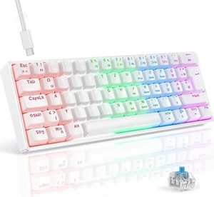 Gaming Tastatur Mechanische Tastatur 60% TKL QWERTZ Blaue Schalter für PC C330 - Bild 1 von 8