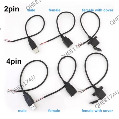 5v USB A type male female Connector core Adapter Extension wire Cable 2/4Pin 24H - Image 1 of 4