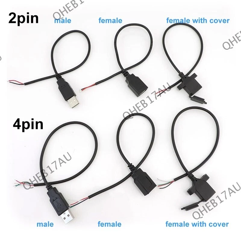 5v USB A type male female Connector core Adapter Extension wire Cable 2/4Pin 24H - Image 1 of 4
