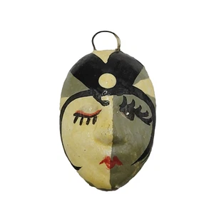 Art Deco Lady Flapper Gatsby Stil bemalte Gesichtsmaske Handarbeit Ton Anhänger - Bild 1 von 22
