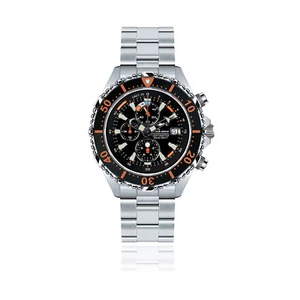 CHRIS BENZ DEPTHMETER CHRONOGRAPH 300M orange mit Metallband - Bild 1 von 7