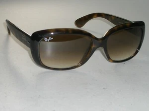 LADIES RAY BAN RB4101 JACKIE OHH TORTOISE BROWNISH GRADIENT CRYSTAL SUNGLASSES  - Picture 1 of 9