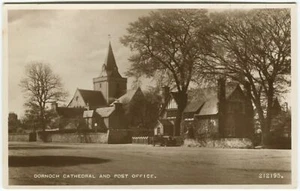 DORNOCH CATHEDRAL AND POST OFFICE - Sutherland Postcard (P2023) - Picture 1 of 2