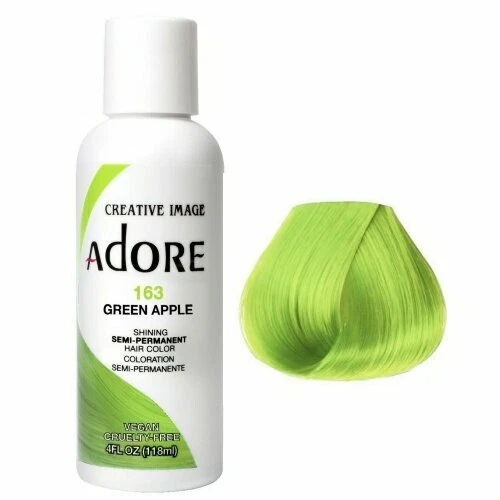 Adore Semi-permanent Haircolor #163 Green Apple 4 Ounce 118ml