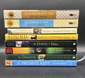 Lot of 8 Amish Romance Books Kelly Irvin Suzanne Woods Fisher Weddings Bride - Picture 1 of 5