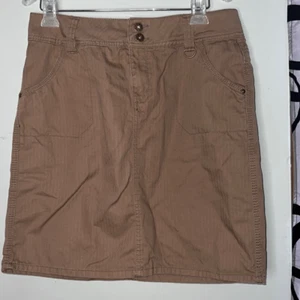 Women’s brown A-line 100% cotton skirt - Picture 1 of 6