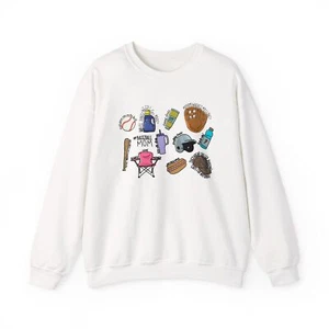 Baseball Mom Crewneck Sweatshirt - Comfy Unisex Apparel for Sports Lovers - Picture 1 of 41