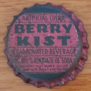 Vintage BERRY KIST SODA Cork Lined bottle cap; Unused; 1920's; NOS - Picture 1 of 6