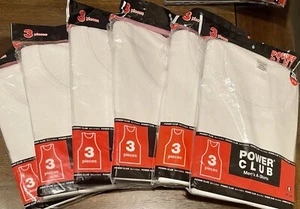 Paquete de 3 camisetas interiores Power Club para hombre 100 % algodón acanaladas todas blancas talla 3XL 54-56 - Imagen 1 de 7