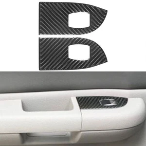 Carbon Fiber Rear Door Switch Cover Trim For Silverado Sierra 07-13 - Picture 1 of 12