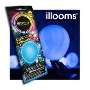 illooms Light Up Glow Balloon - 4 Packs of 1 Blue Balloon - Great Party Fun! - Picture 1 of 5