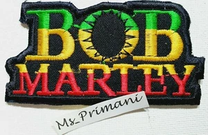 BOB MARLEY Patch BOB MARLEY Logo Embroidery iron on / sew on patch - Foto 1 di 2