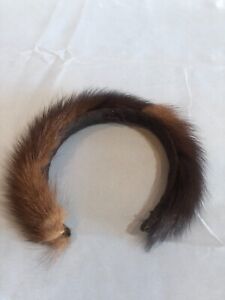 ANTIQUE Brown Fur Headband