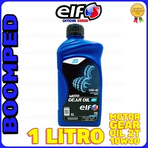 OLIO MOTORE CAMBIO ELF GEAR OIL 10W40 1 LITRO MOTO 2 tempi 50cc 125cc 250cc ET05 - Foto 1 di 4