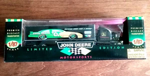 John Deere 1996 Premier Diecast Transporter Ltd Edit Chad Little Stock Car 1:87 - Picture 1 of 4