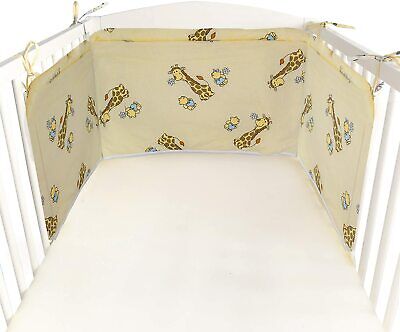 BlueberryShop Cot Bed Bumper, 150 X 35 X 4 Cm Cream Giraffe  • 2.36€