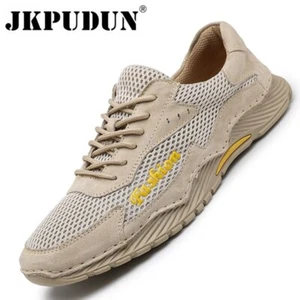 Hochwertige Herren Mesh Freizeitschuhe Rutschfest Atmungsaktiv Outdoor Schnürschuhe Sneaker - Bild 1 von 19