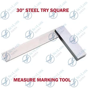 30" Machinist Try Square Right Angle Rulers Steel Engineer Measuring Tool - Picture 1 of 1
