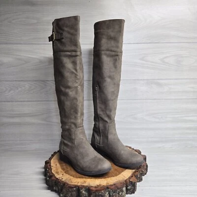 Charlotte Russe Marrón Punta Redonda Botas Altas Gamuza Suave Adulto Mujer Talla 8 Foto 1 de 4